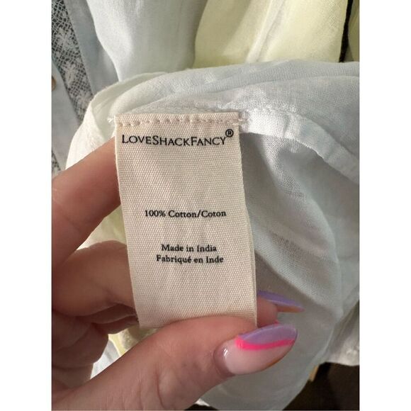 NWT LoveShackFancy Ronda Top In Lily Pond Hand Dye Size Medium $225 MSRP - Picture 7 of 8